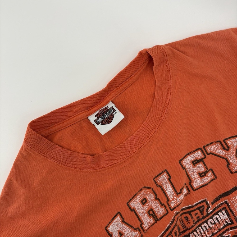 Harley Davidson 2013 Lake, Louisiana Genuine Dealer T-shirt 2XL Orange